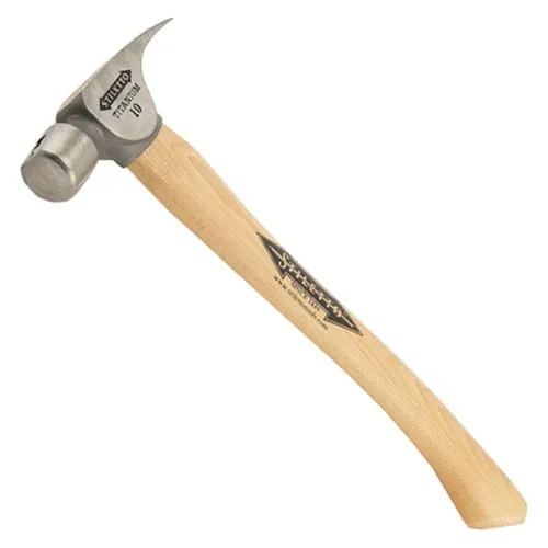 Stiletto 10oz Smooth Face Curved handle Titanium Finish Hammer