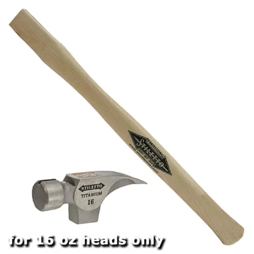 Stiletto 18" Straight Hickory Replacement Handle for 16 oz. Musclehead Hammer