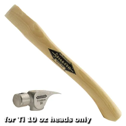 Stiletto 14.5” Curved Hickory Replacement Handle For 10 Oz. Finish Only