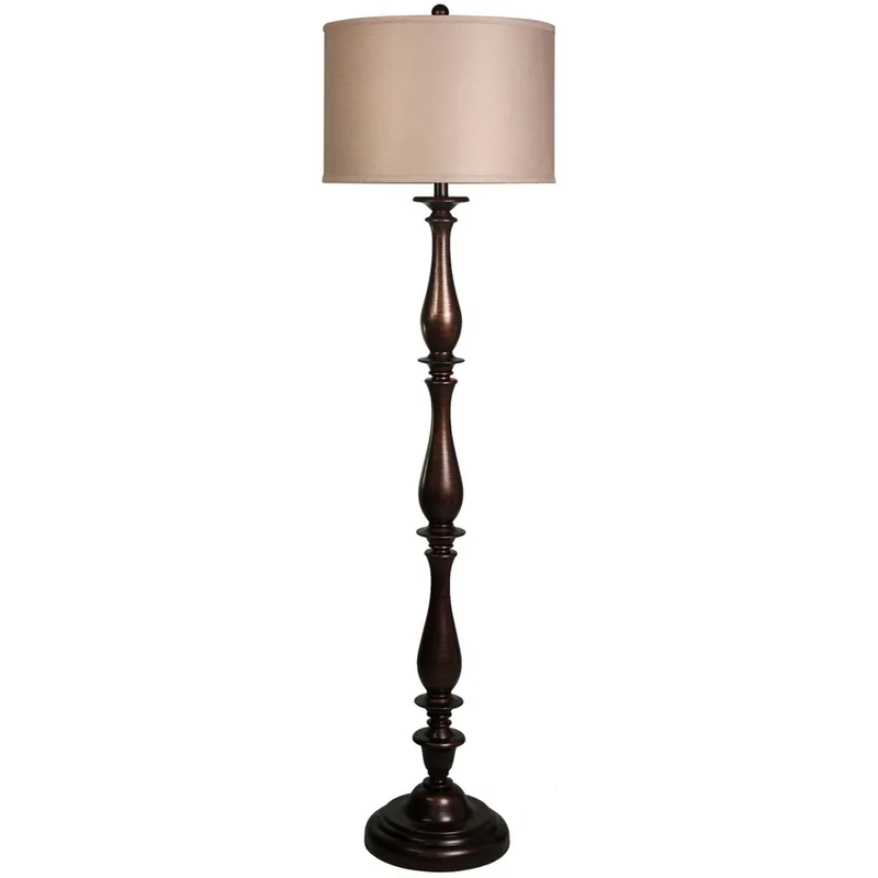 Signature 61 inch 150 watt Distressed Gray Floor Lamp Portable Light