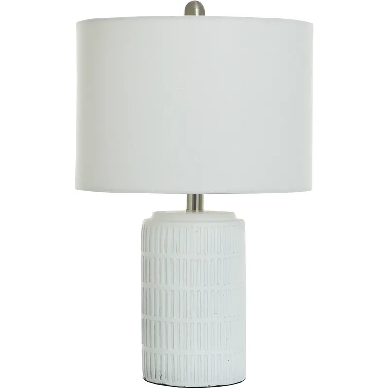 Joni 21 inch 60 watt White Table Lamp Portable Light