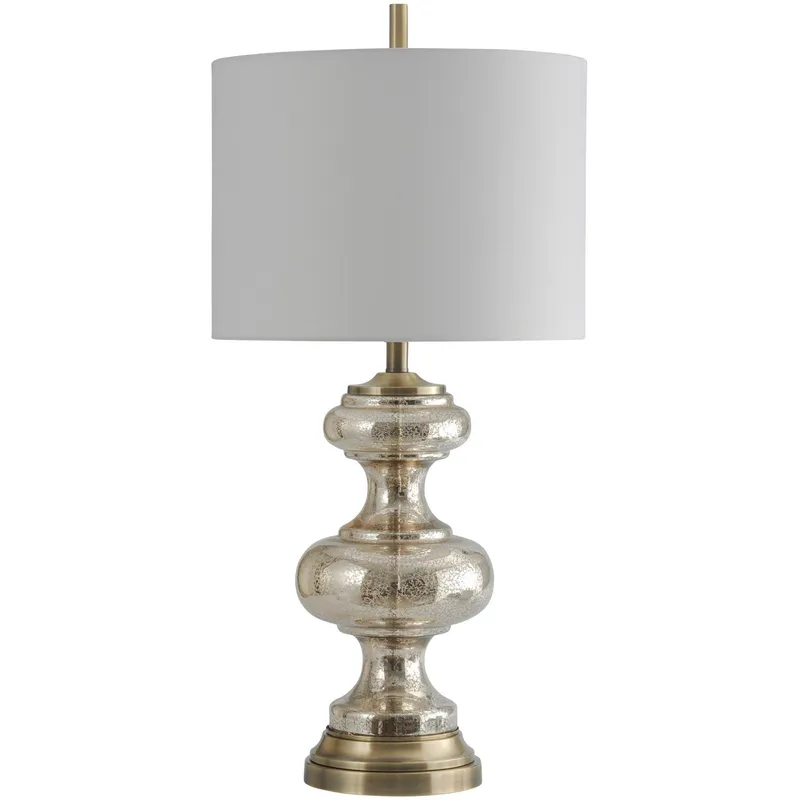 Signature 33 inch 150 watt Mercury with Antique Brass Table Lamp Portable Light