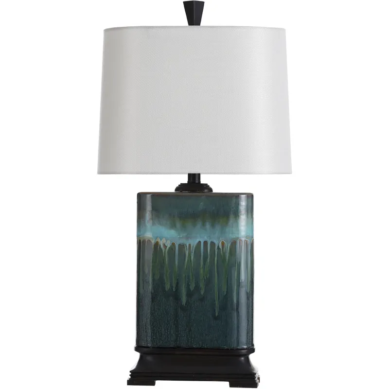 Signature 32 inch 100 watt Blue Table Lamp Portable Light