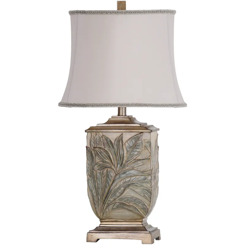 Signature 27.5 inch 100 watt White with Brass Accents Table Lamp Portable Light