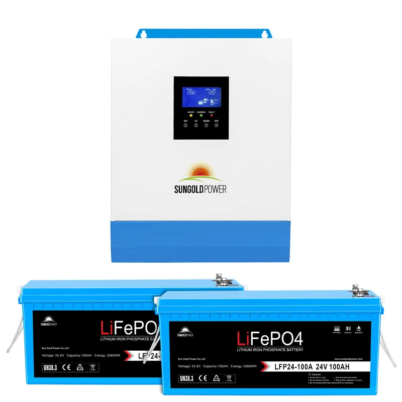 3000W 24V Solar Inverter Charger – SPH302480A [PV120-450V / MPPT120-400V] / 2 X LFP24-100A [5.12kwh]