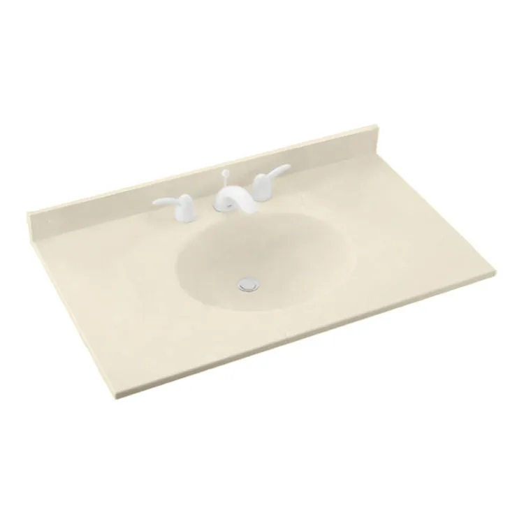 Swan Surfaces VT1B1931.037 Ellipse Vanity Top 31x19 Bone Center Bowl