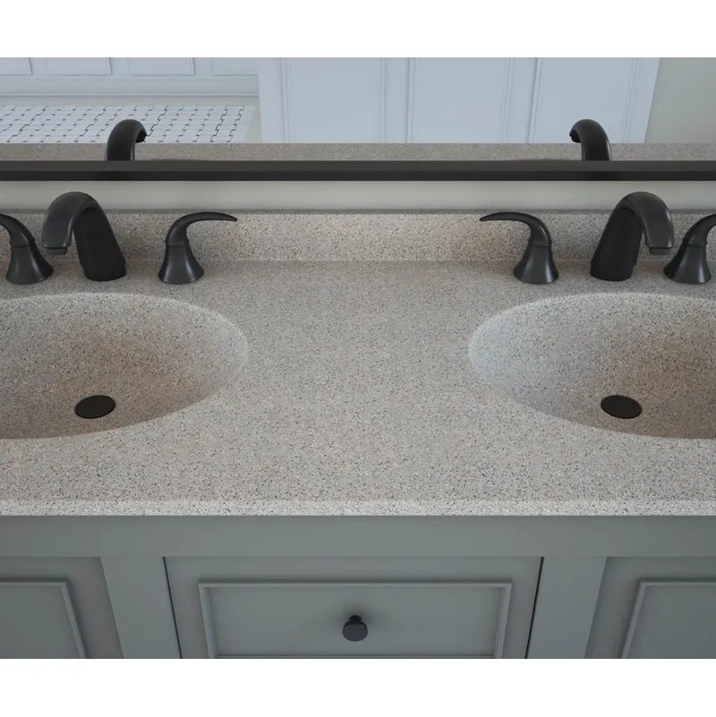 Swan CH022732B.040 Vanity Top 22-1/2X73 Bermuda Sand Double Bowl