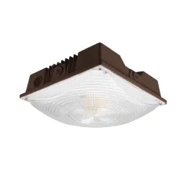 Sylvania LEDVANCE Dual Selectable LED Canopy Light - Garage Distribution - CCT Selectable - 120-277V - Bronze