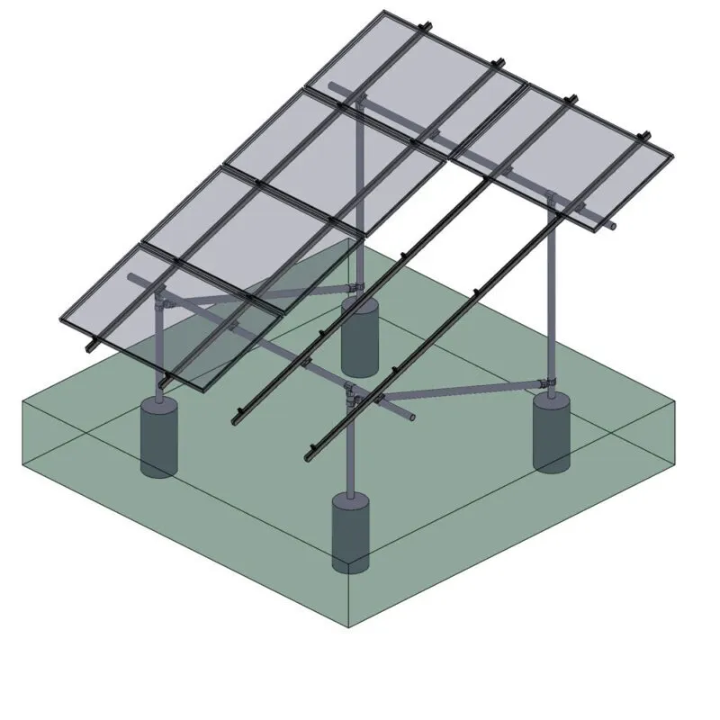 Tamarack Solar Ground Mount – Kit A-2IN – 4 Module – 4 Posts – 2-IN Pipe – 90798-A