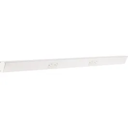 Task Lighting 36" Angled Power Strip - 2 White Duplex Receptacles - White