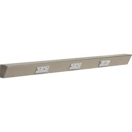 Task Lighting 30" Angled Power Strip - 2 Gray Duplex Receptacles - 2 Gray Right Side Switches - Satin Nickel