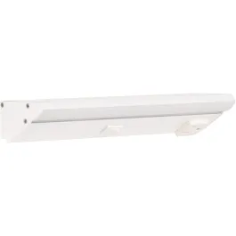Task Lighting 10.5" Lighted Power Strip w/ Switch - 1 White Single Receptacle - 3000K - 200 Lumens - 120V - White