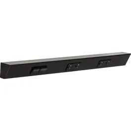 Task Lighting 24" Angled Power Strip - 2 Black Duplex Receptacles - 2 Black Left Side Switches - Black