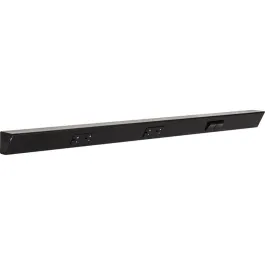 Task Lighting 36" Angled Power Strip - 2 Black Duplex Receptacles - 2 Black Right Side Switches - Black