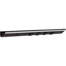 Task Lighting 24.5" Lighted Power Strip w/ Switch - 4 Black Single Receptacles - 4000K - 800 Lumens - 120V - Black