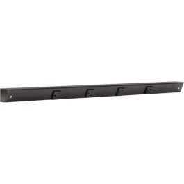 Task Lighting 30" Slim Profile Angled Power Strip - 4 Single Black Receptacles - Black