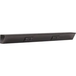 Task Lighting 24" Angled Power Strip - 2 Black Duplex Receptacles - Black
