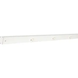 Task Lighting 48" Slim Profile Angled Power Strip - 5 Single White Receptacles - White