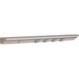 Task Lighting 24.5" Lighted Power Strip w/ Switch - 4 Gray Single Receptacles - 3000K - 800 Lumens - 120V - Satin Nickel