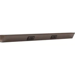 Task Lighting 30" Angled Power Strip - 2 Black Duplex Receptacles - Bronze