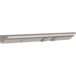Task Lighting 18.5" Lighted Power Strip w/ Switch - 2 Gray Single Receptacles - 4000K - 600 Lumens - 120V - Satin Nickel