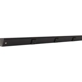 Task Lighting 48" Slim Profile Angled Power Strip - 5 Single Black Receptacles - Black
