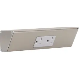 Task Lighting 9" Angled Power Strip - 1 Gray Duplex Receptacle - Satin Nickel