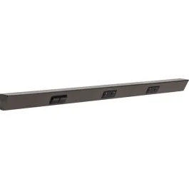 Task Lighting 36" Angled Power Strip - 2 Black Duplex Receptacles - 2 Black Left Side Switches - Bronze