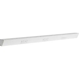 Task Lighting 36" Angled Power Strip - 2 White Duplex Receptacles - 2 White Right Side Switches - White