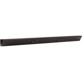 Task Lighting 36" Angled Power Strip - 2 Black Duplex Receptacles - Black