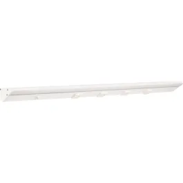Task Lighting 30.5" Lighted Power Strip w/ Switch - 4 White Single Receptacles - 4000K - 1,000 Lumens - 120V - White