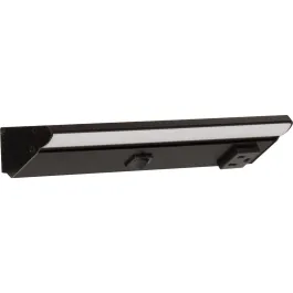 Task Lighting 10.5" Lighted Power Strip w/ Switch - 1 Black Single Receptacle - 2700K - 200 Lumens - 120V - Black