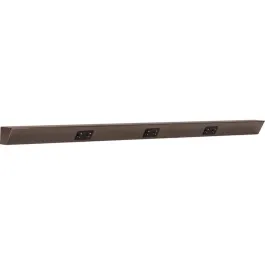 Task Lighting 48" Angled Power Strip - 3 Black Duplex Receptacles - Bronze