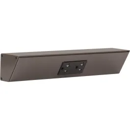 Task Lighting 12" Angled Power Strip - 1 Black Duplex Receptacle - Bronze