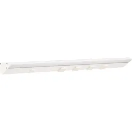 Task Lighting 24.5" Lighted Power Strip w/ Switch - 4 White Single Receptacles - 4000K - 800 Lumens - 120V - White