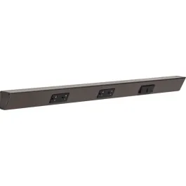 Task Lighting 30" Angled Power Strip - 2 Black Duplex Receptacles - 2 Black Right Side Switches - Bronze