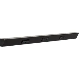 Task Lighting 30" Angled Power Strip - 2 Black Duplex Receptacles - 2 Black Left Side Switches - Black