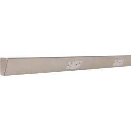Task Lighting 48" Angled Power Strip - 3 Gray Duplex Receptacles - Satin Nickel