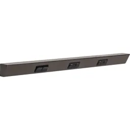 Task Lighting 30" Angled Power Strip - 2 Black Duplex Receptacles - 2 Black Left Side Switches - Bronze