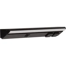 Task Lighting 12.5" Lighted Power Strip w/ Switch - 2 Black Single Receptacles - 2700K - 400 Lumens - 120V - Black