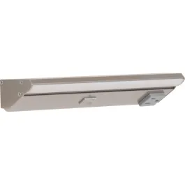 Task Lighting 10.5" Lighted Power Strip w/ Switch - 1 Gray Single Receptacle - 2700K - 200 Lumens - 120V - Satin Nickel