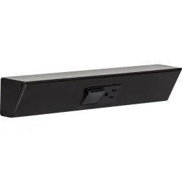 Task Lighting 12" Angled Power Strip - 1 Black Single Receptacle / Switch - Black