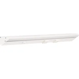 Task Lighting 18.5" Lighted Power Strip w/ Switch - 2 White Single Receptacles - 4000K - 600 Lumens - 120V - White