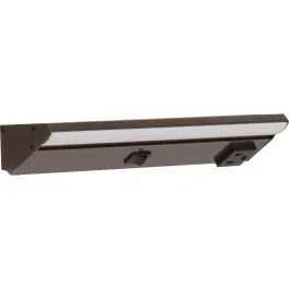 Task Lighting 10.5" Lighted Power Strip w/ Switch - 1 Black Single Receptacle - 3000K - 200 Lumens - 120V - Bronze