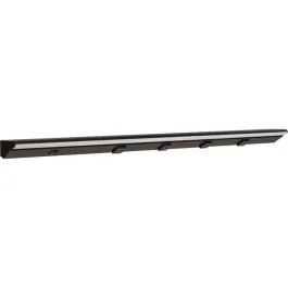 Task Lighting 36.5" Lighted Power Strip w/ Switch - 4 Black Single Receptacles - 3000K - 1,200 Lumens - 120V - Black