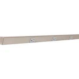 Task Lighting 48" Slim Profile Angled Power Strip - 5 Single Gray Receptacles - Satin Nickel