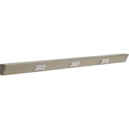 Task Lighting 36" Angled Power Strip - 2 Gray Duplex Receptacles - 2 Gray Right Side Switches - Satin Nickel