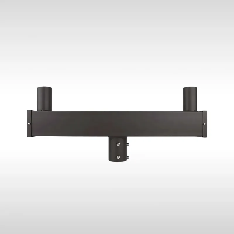 180 Degree Steel Double Bullhorn Bracket for 2 Lights – Square – Dark Bronze