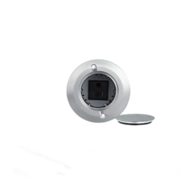 Floor Box Assembly, 2-1/4" Round, Type: Drop In, Aluminum, without Hole Saw