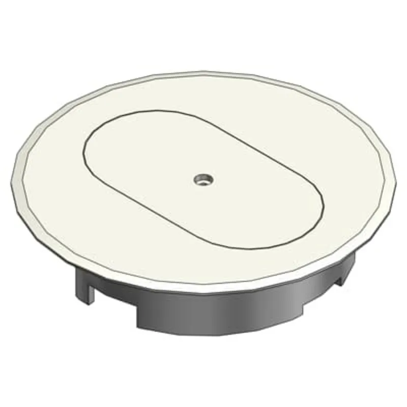 Round Duplex Receptacle Cover, Diameter: 5", Non-Metallic